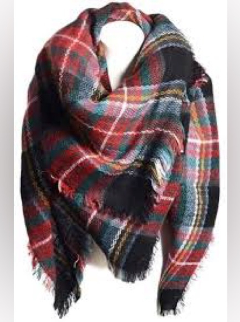 Boutique Plaid Blanket Scarf